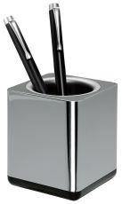 HAN Stifteköcher i-LINE CHROME – eleganter, hochglänzender, stylischer Stifteköcher. Ein echter Blickfang für den modernen Schreibtisch, chrome, 27653-88